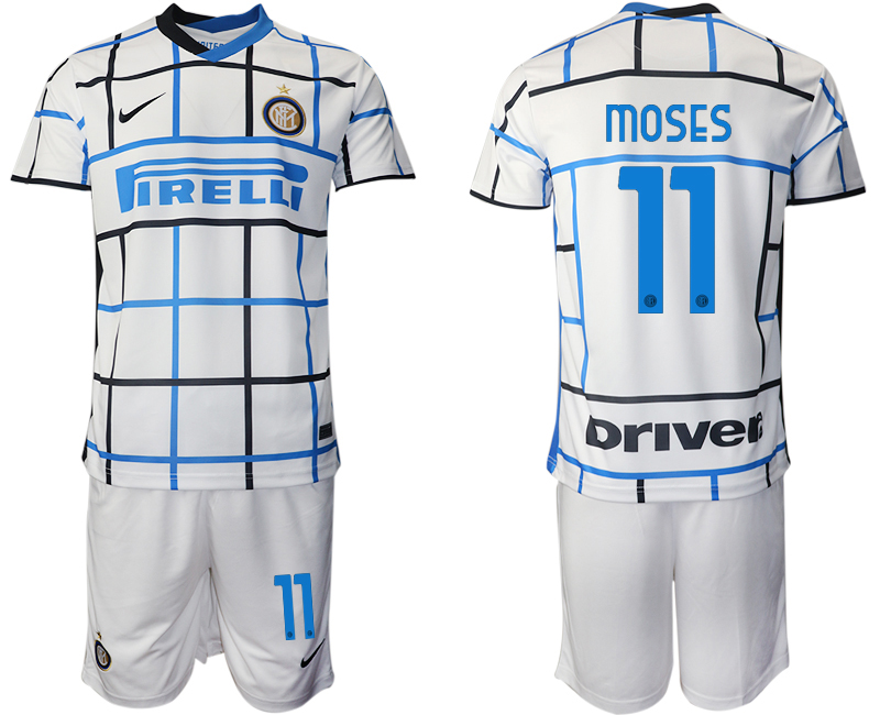 Men 2020-2021 club Inter milan away #11 white Soccer Jerseys